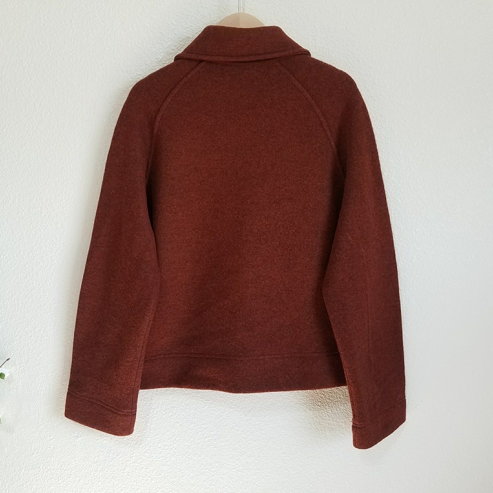 MADEWELL Johnsville Wool Sweater Jacket in Heather Brick - Picture 3 of 8